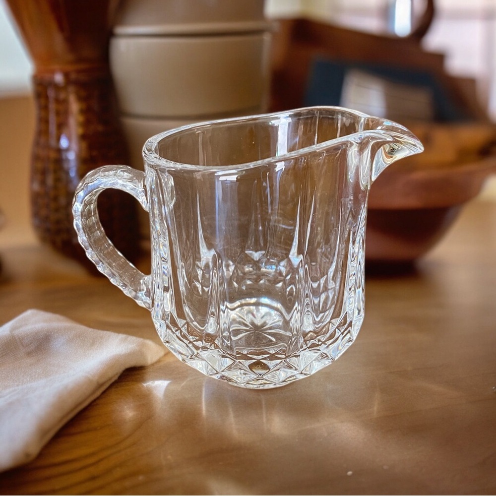 Vintage Cristal d'Arques France Longchamp 24% Lead Crystal Creamer Pitcher